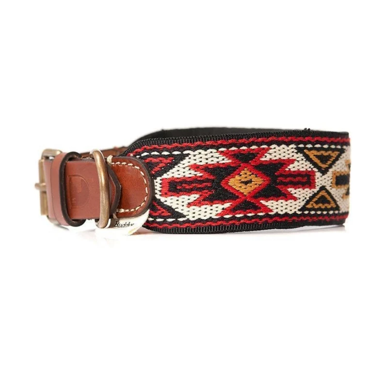 Hundehalsband Peyote Red