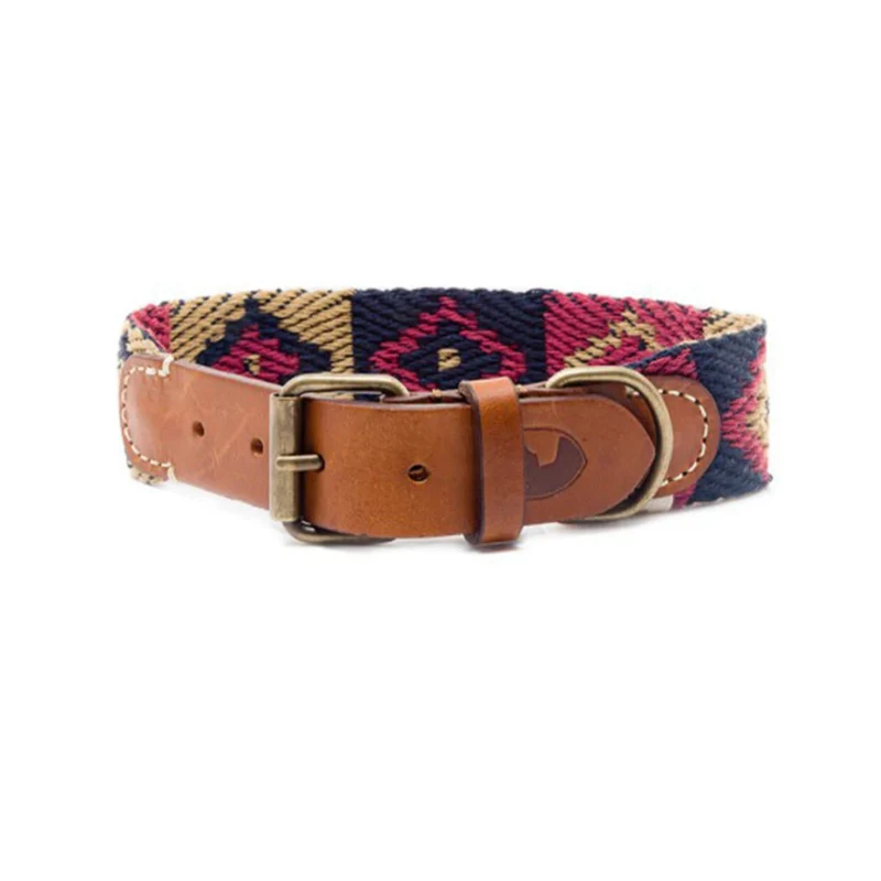 Hundehalsband Peruvian Indian Blue