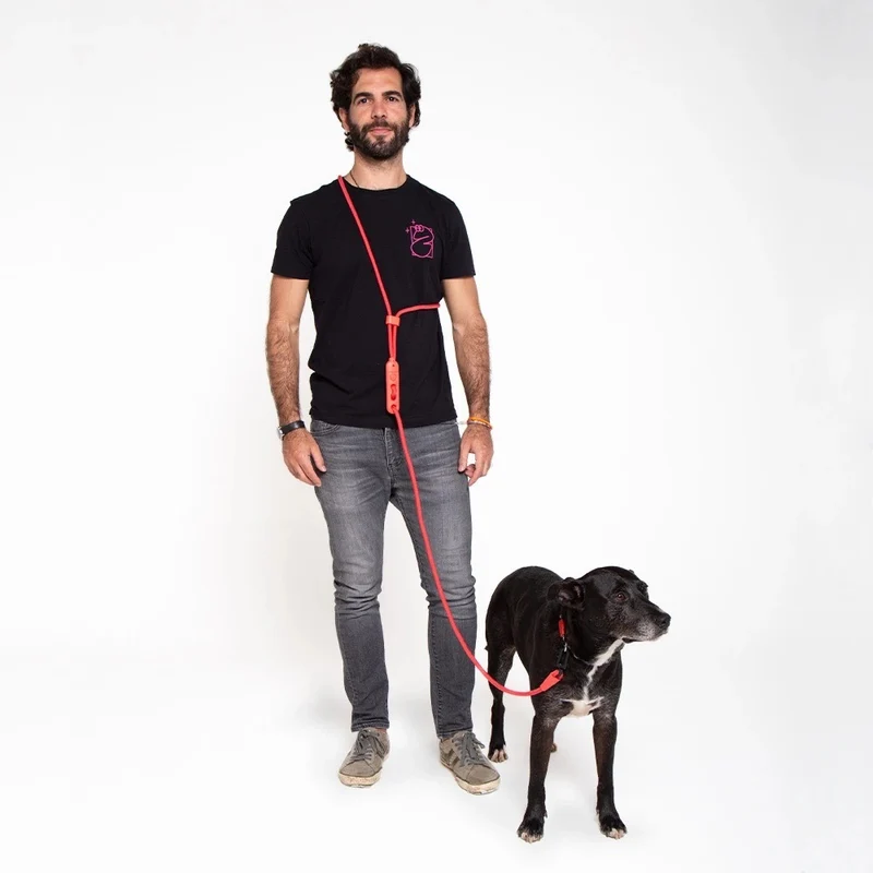 Hands-Free Hundeleine, Neon Coral