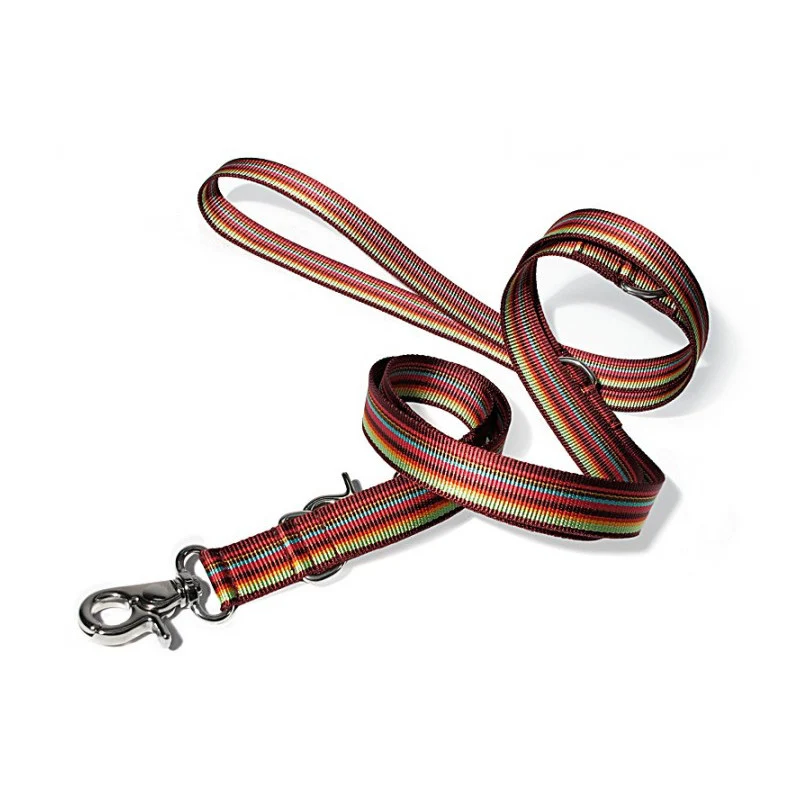 Hundeleine Stripes | Bordeauxbunt