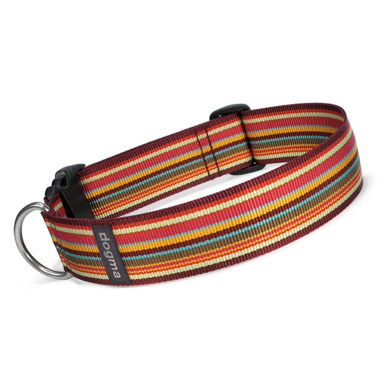Hundehalsband Stripes 40 | Bordeauxbunt
