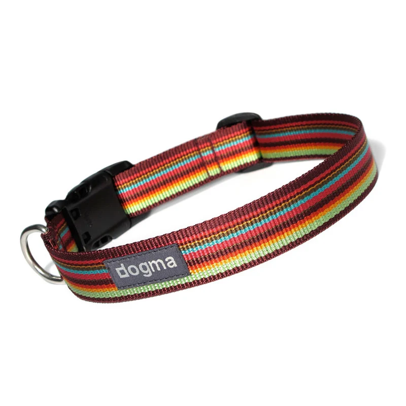 Hundehalsband Stripes 25 | Bordeauxbunt