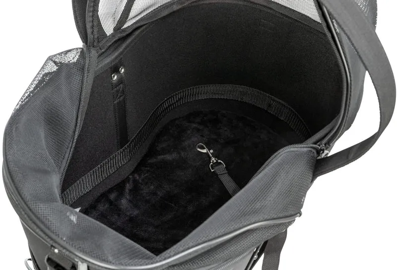 Hundefahrradkorb mit Netzhaube für Gepäckträger