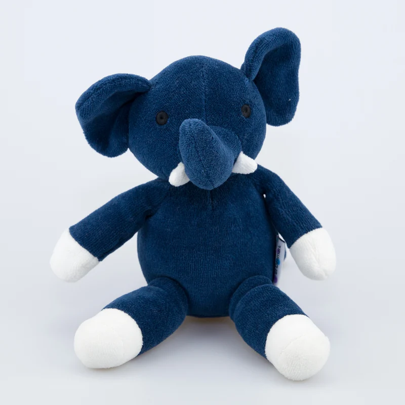 natureZOO Kuscheltier Elefant klein blau - Bio-Nickistoff