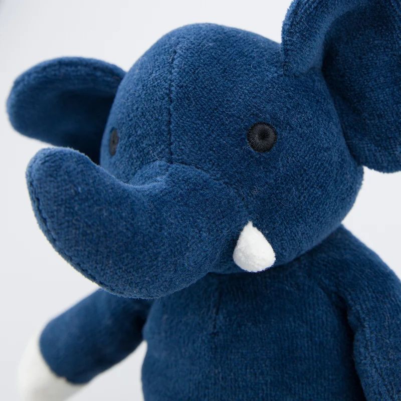natureZOO Kuscheltier Elefant klein blau - Bio-Nickistoff