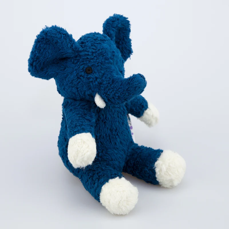 natureZOO Kuscheltier Elefant klein blau - Bio-Baumwollplüsch