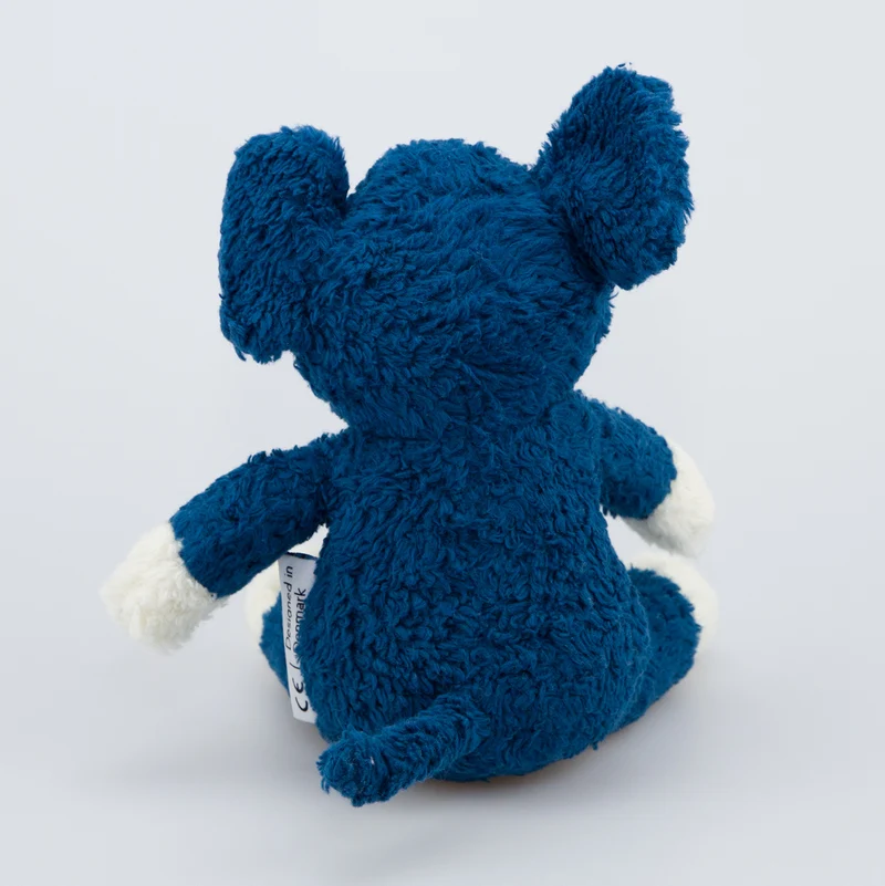natureZOO Kuscheltier Elefant klein blau - Bio-Baumwollplüsch