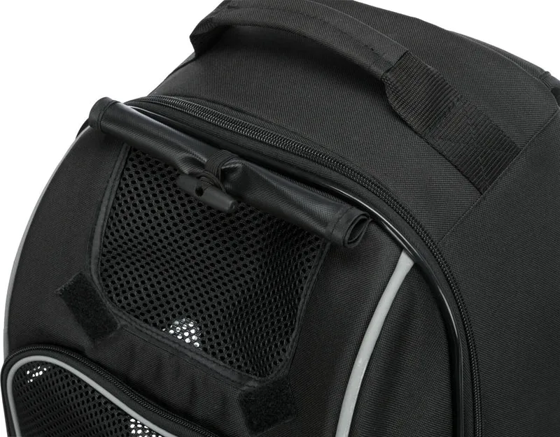 Schwarzer Trekking Hunderucksack William mit gepolsterter Rückseite und breitem Taillengurt