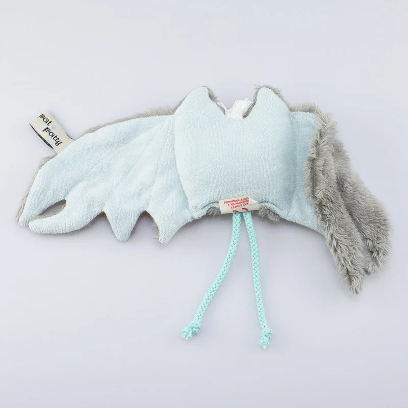 Knister-Kuschelfledermaus hellblau