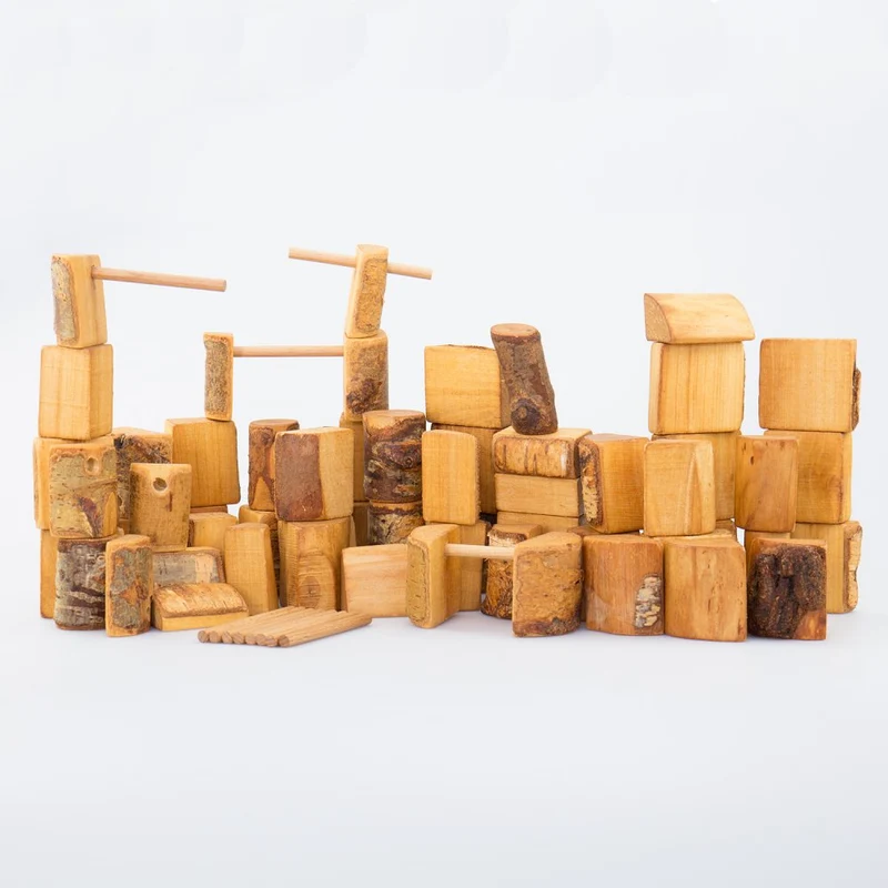 Holz Naturbauklötze - 3kg