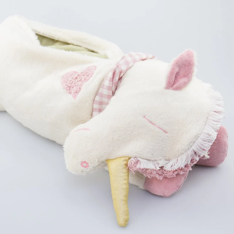Kuscheltier großes Einhorn mit Hirse-Inlett