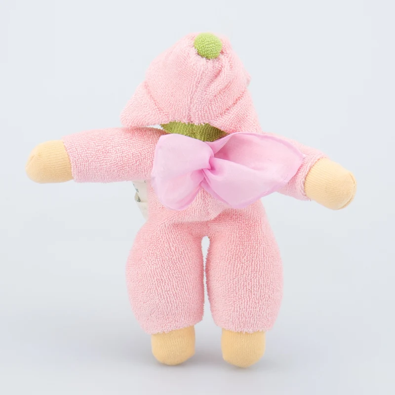 Püppchen Blumenfee rosa mit Rassel - 18 cm