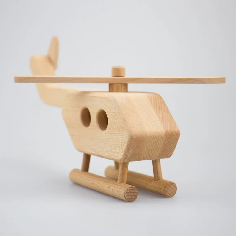 Hubschrauber aus Holz