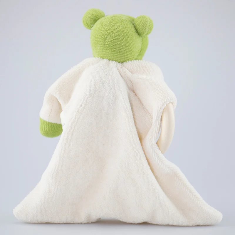 Schmusetuch Frosch mit Holzring