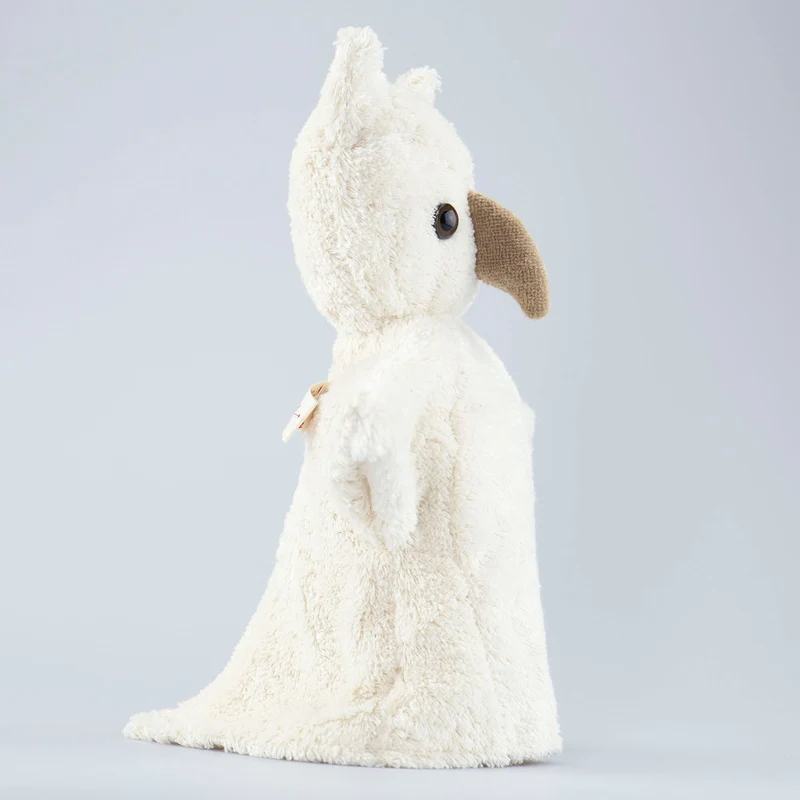 Eule Handpuppe weiß