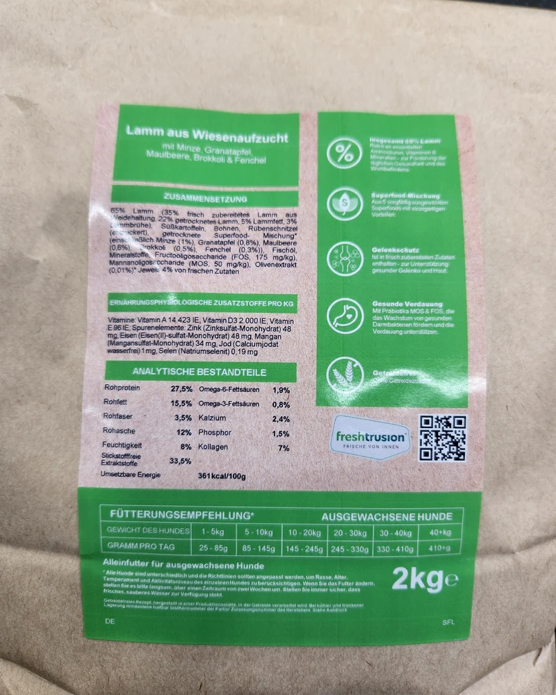 Cattobello Superfoods Lamm aus Wiesenaufzucht mit Minze, Granatapfel, Maulbeere, Brokkoli, und Fenchel Adult