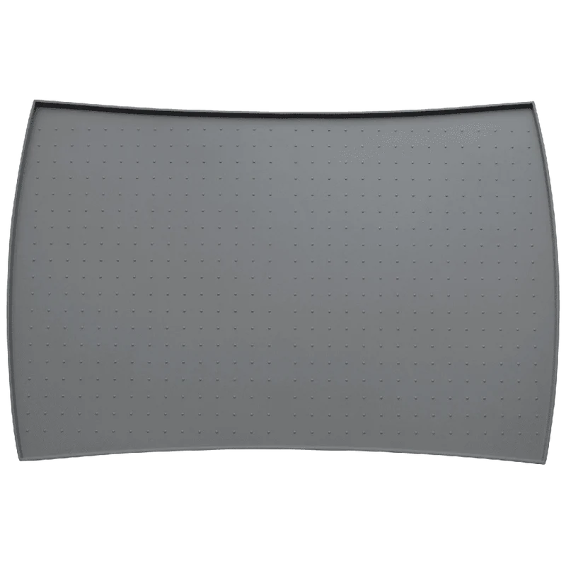 PetFusion Pet Food Mat in Premium FDA Grade Silicone (Large, Grey)