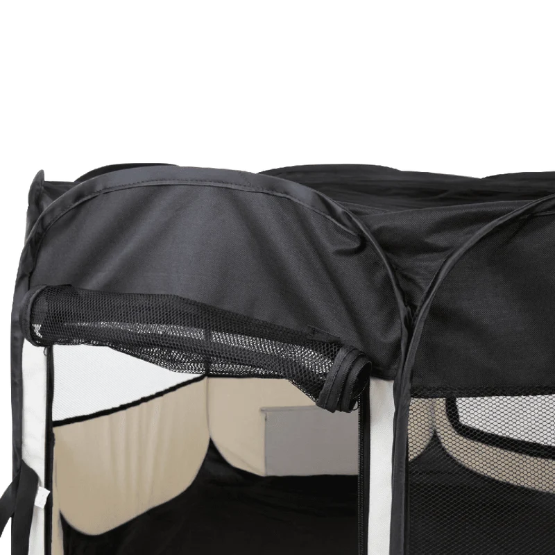 Leopet® TSPB09 Playpen for Puppies and Small Animals DIFFERENT COLOURS (Black)
