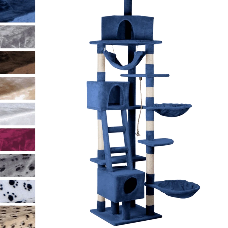Leopet® KBD010 2beige Cat Tree Scratching Post Kitten Climbing Excercise Activity Centre Sisal Height ca. 230cm