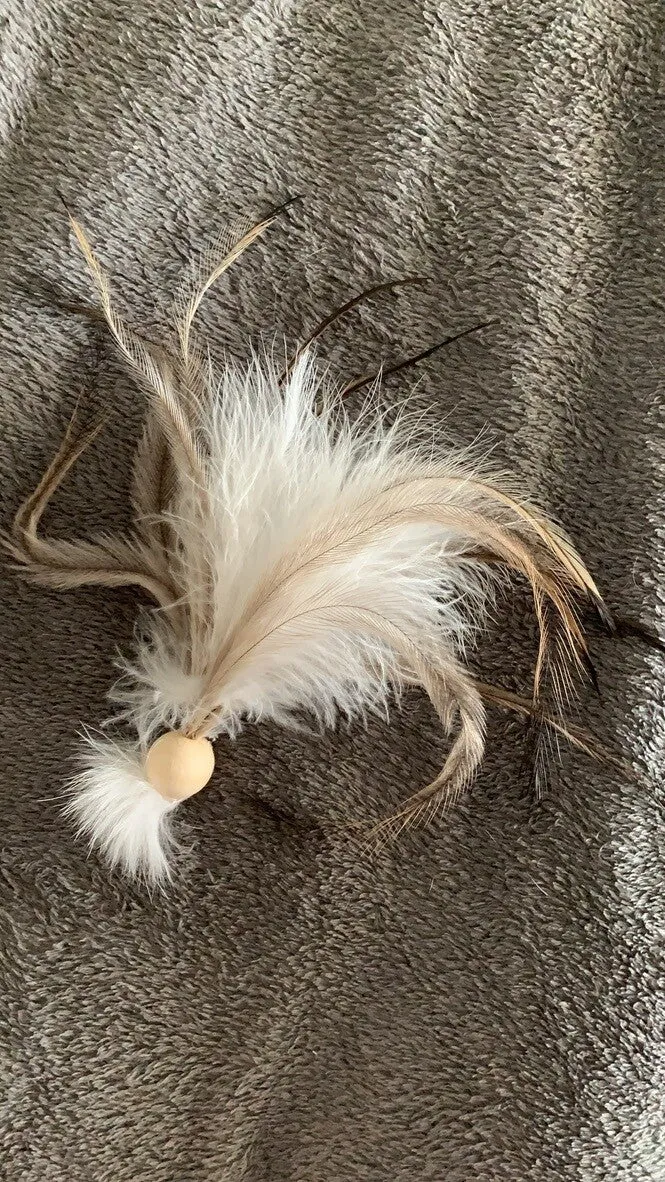 Holzkugel "Feather" – Das perfekte Solitärspielzeug für aktive Katzen