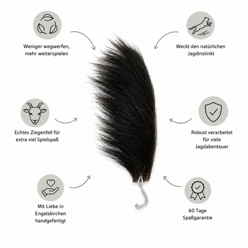 Ersatzanhänger (Ziegenfell) für Katzenangel