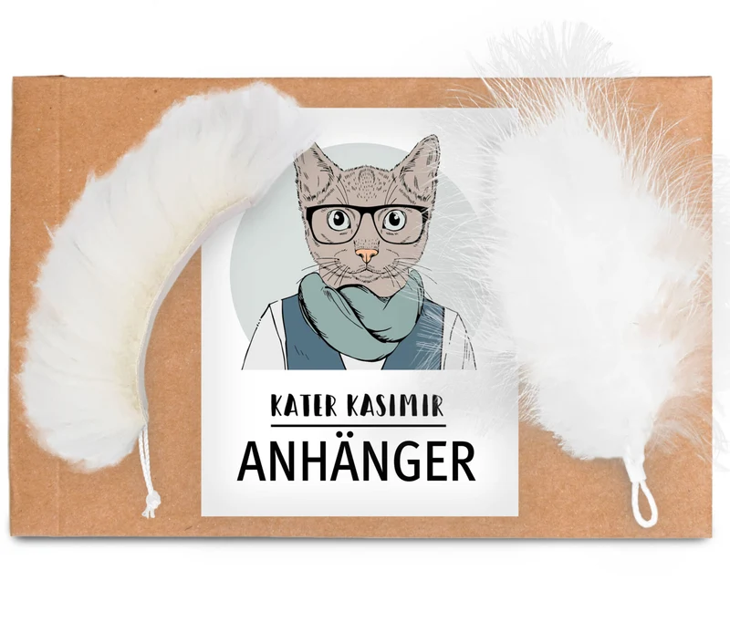 Ersatzanhänger (Feder + Schaffell) für Katzenangel