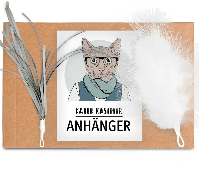 Ersatzanhänger (Feder + Bänder) für Katzenangel