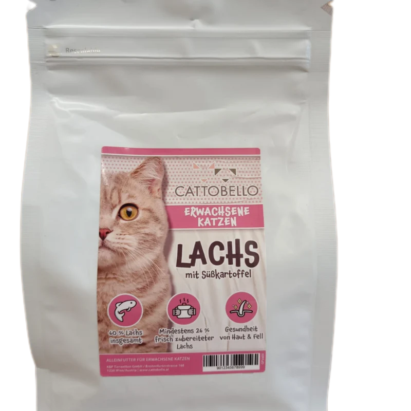 Cattobello Katze Lachs mit Süßkartoffeln Adult