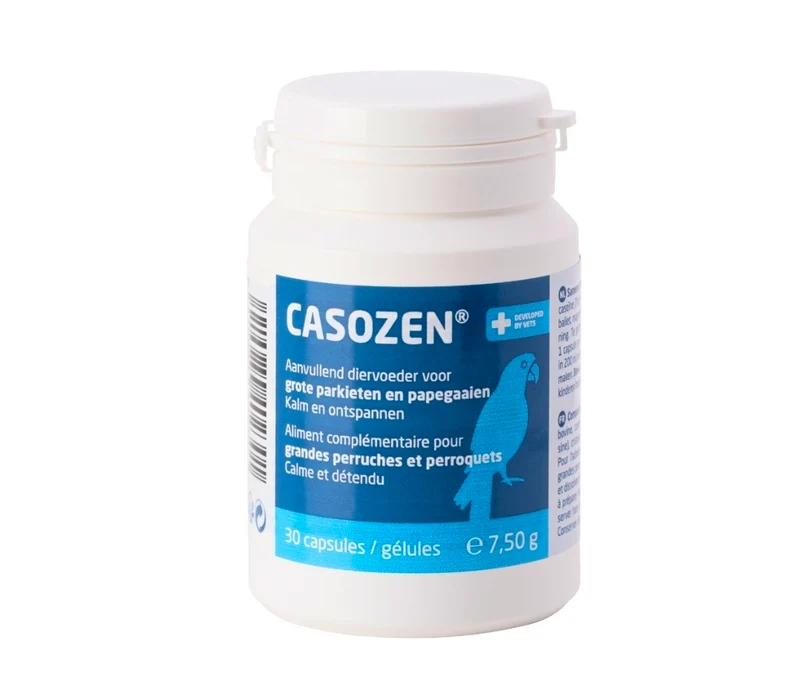 Casozen® - Natürliches Mittel gegen Stress und Federpicken bei großen Wellensittichen und Papageien.