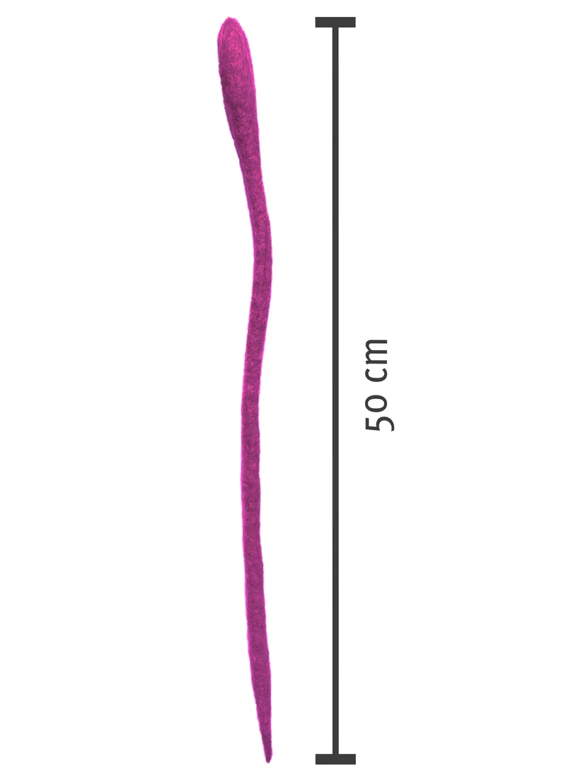 Handgerollte Filzschlange (pink)