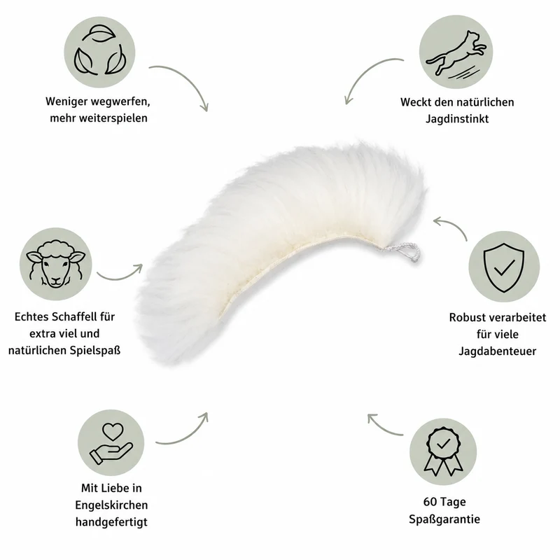 Ersatzanhänger (Schaffell) für Katzenangel