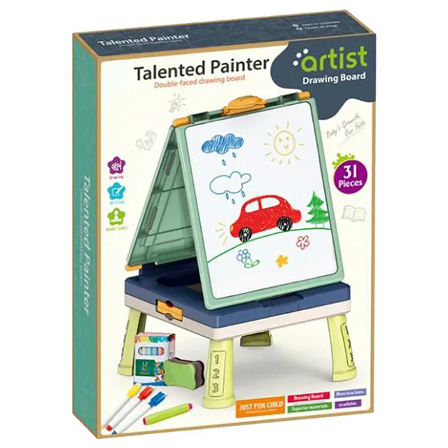 Little Story - Drawing Board - 31pcs with Board Game - Green