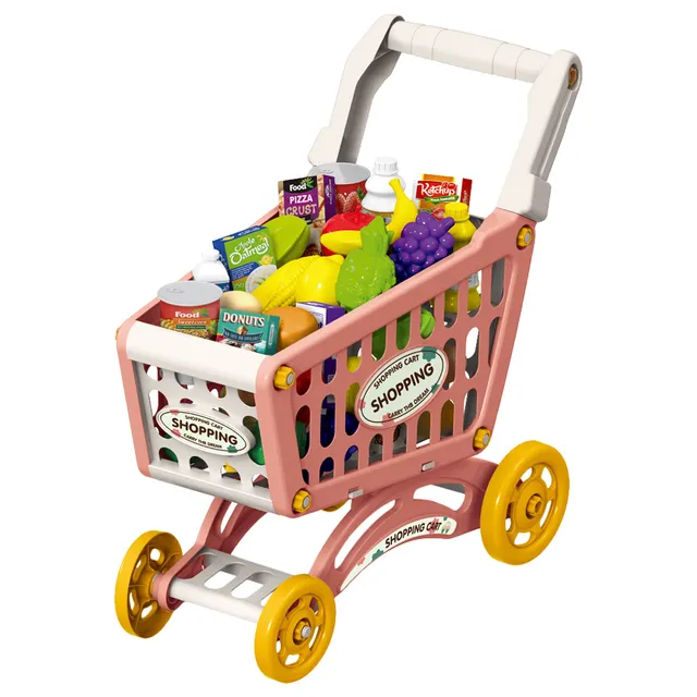 Little Story - Market Shopping Cart Toy Set - 56pcs