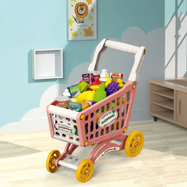 Little Story - Market Shopping Cart Toy Set - 56pcs