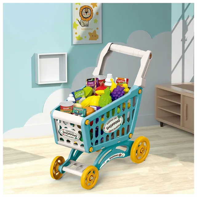 Little Story - Market Shopping Cart Toy Set - 56pcs