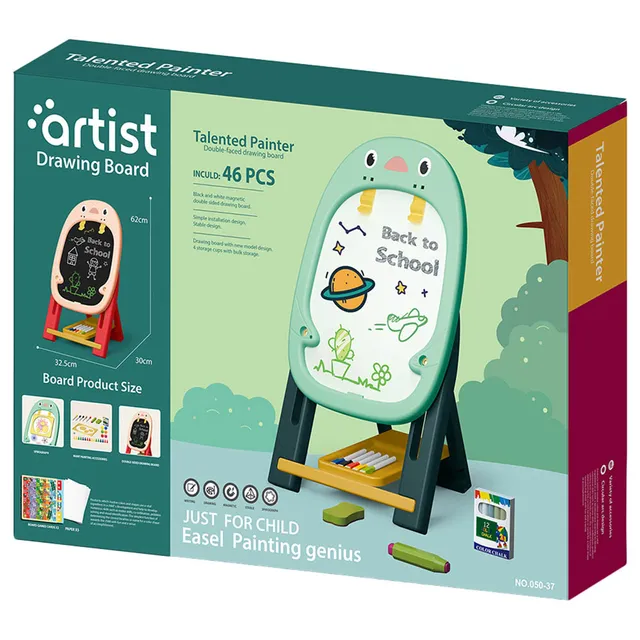 Little Story - Magnetic Drawing Board - 46pcs - Green