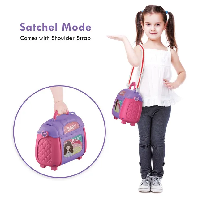 Little Story - Role Play Beautician Toy Set Satchel 21pcs - Purple