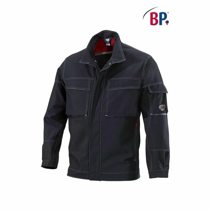 BP® strapazierfähige Arbeitsjacke 1787 schwarz/dunkelgrau Canvas Jacke Berufsjacke