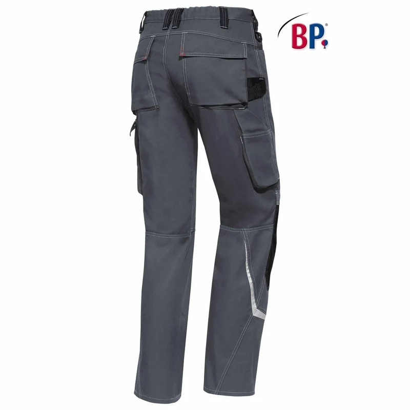 BP® Komfort-Arbeitshose m. Reflex u. Kniepolstertaschen 1803 dunkelgrau/schwarz modern fit