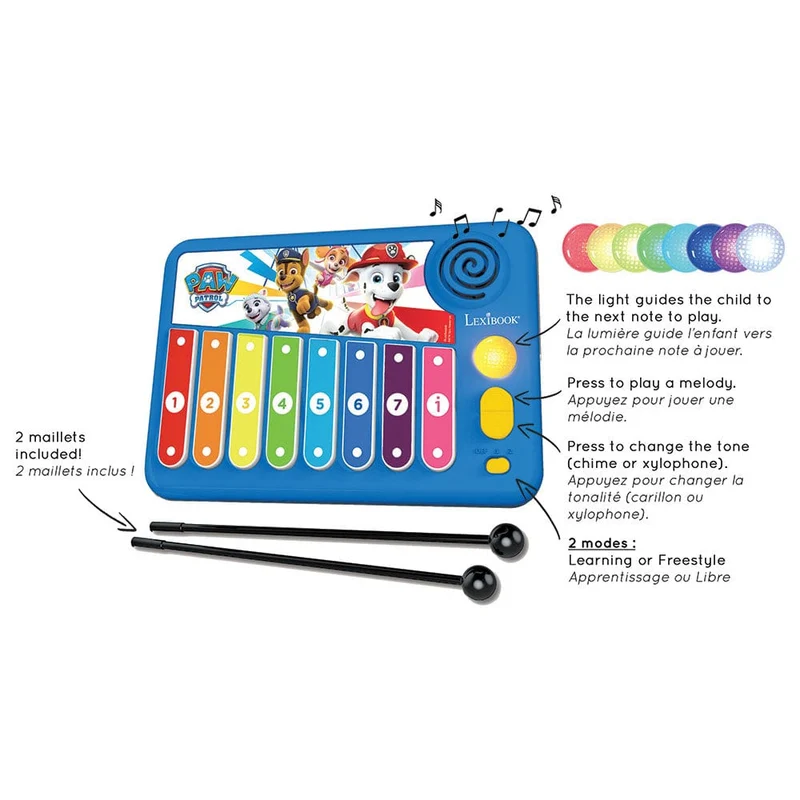 Lexibook - Paw Patrol Electronic Xylophone