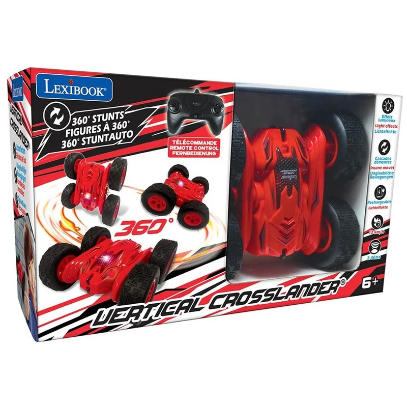 Lexibook Tumbling Crosslander® - Rechargeable RC Double Side Stunt Car 360° standing