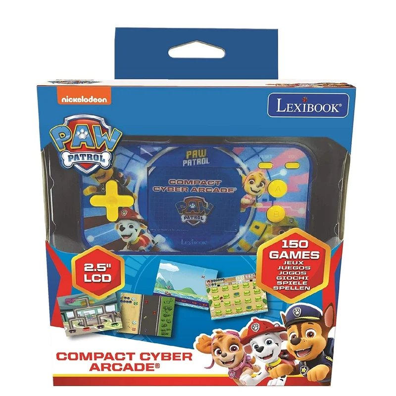 Lexibook Paw Patrol Chase Compact Cyber Arcade Portable Gaming Console, 150 Games