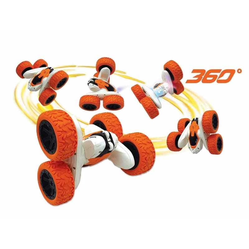 Lexibook - RC20 Crosslander RC Off-Road Car Light Effects 360° White Orange