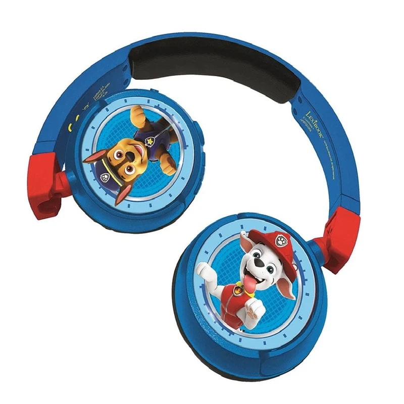 Lexibook - Paw Patrol 2-in-1 Bluetooth & Wired Foldable Headphone