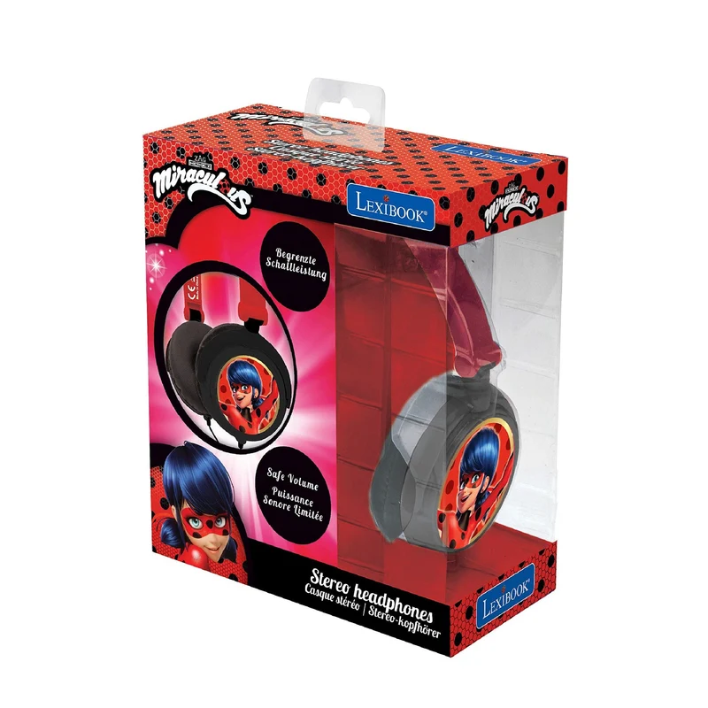 Lexibook - Miraculous Stereo Wired Foldable Headphone