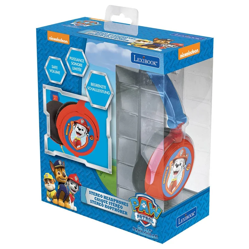 Paw Patrol Stereo Wired Foldable Headphone with Kids Safe Volume