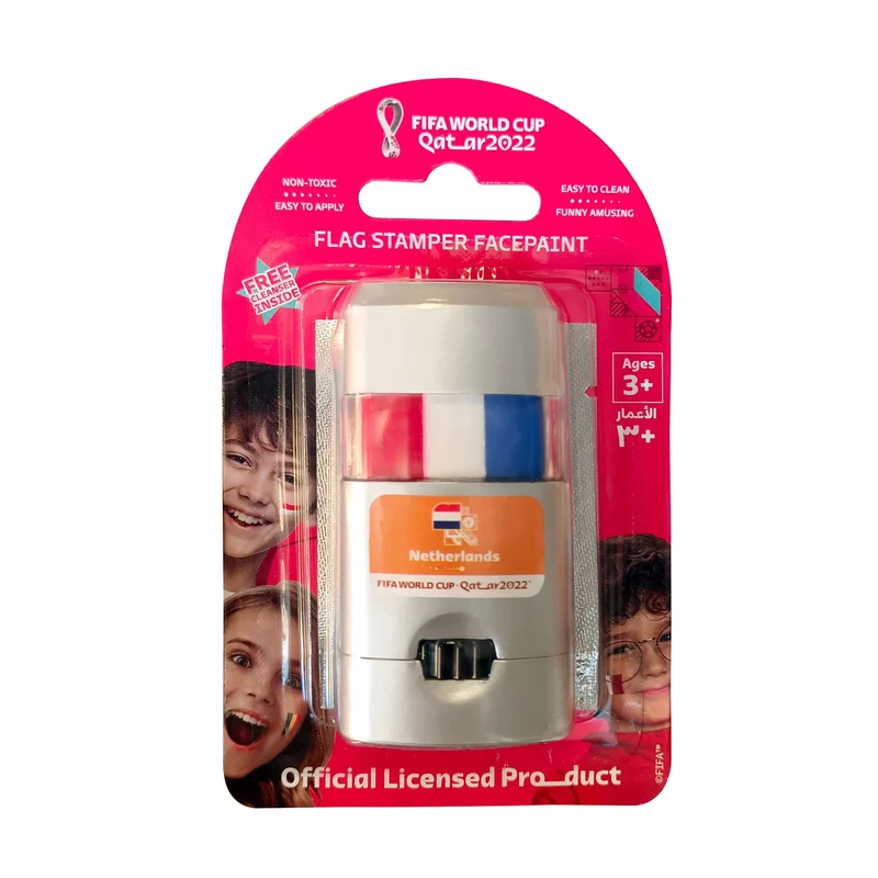 FIFA Flag Stamper Non Toxic | Flag Face paint with free removing cream - NETHERLANDS
