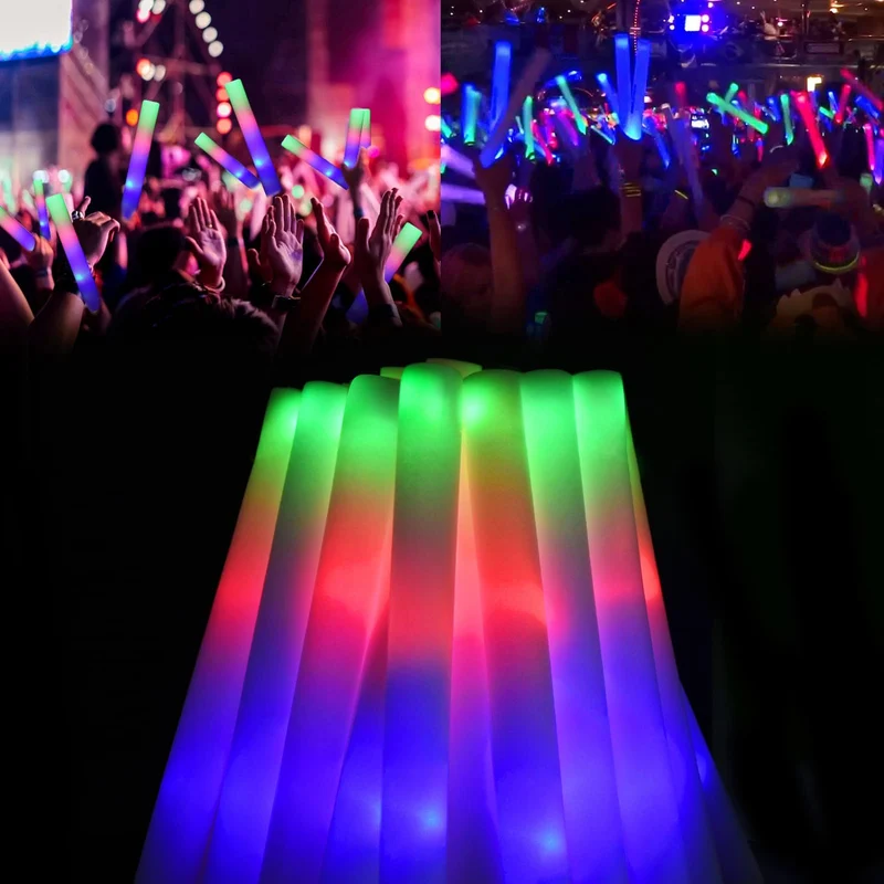 FIFA Themed 16 Inch Colored LED Light Up Glow Stick for Cheering & Celebration