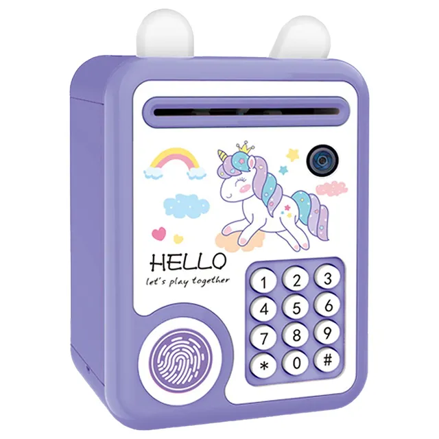 Little Story - Cute Piggy Bank with Fingerprint Lock And Music