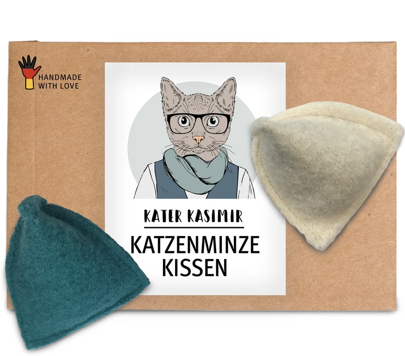 2 BIO-Katzenminze Kissen (OEKO-TEX Schurwolle)